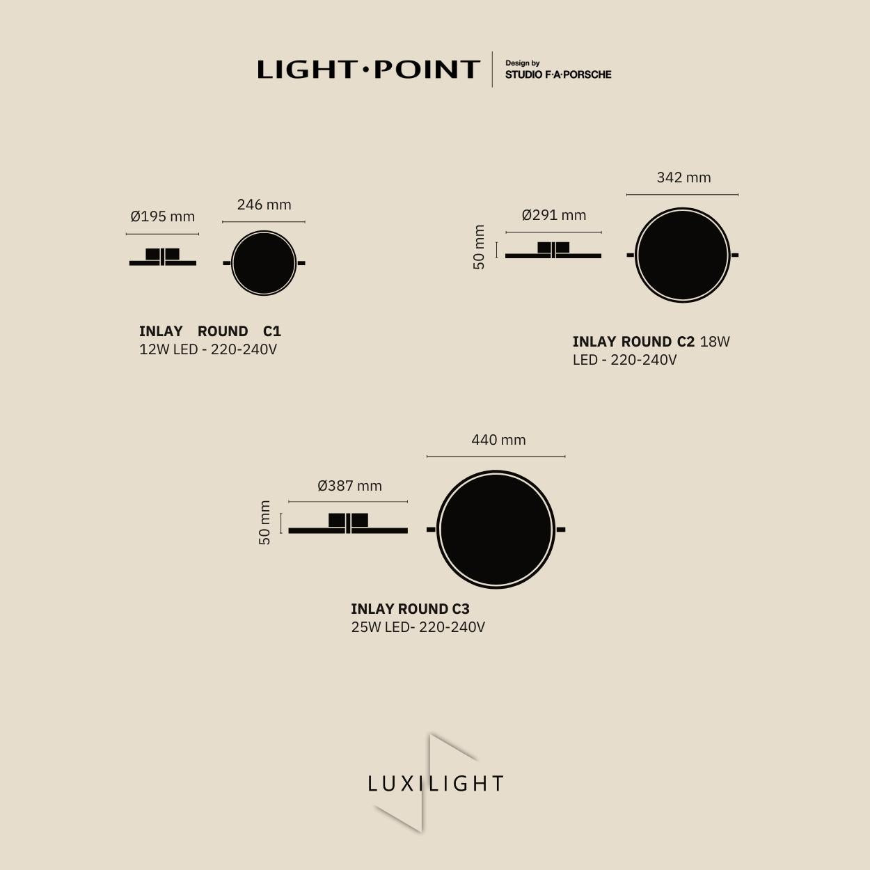 Informations produit INLAY C LightPoint x Studio F.A Porsche Luxilight 