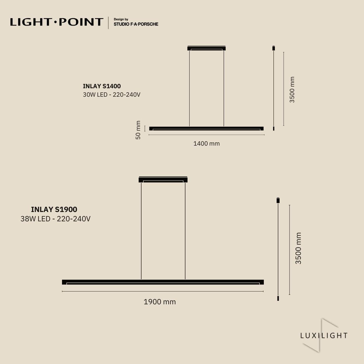 Informations produit INLAY S LightPoint x Studio F.A Porsche Luxilight 